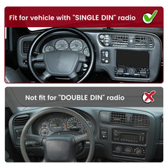 HECASA single din fit demonstrated for easy radio installation