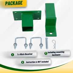 HECASA durable hitch supports reliable pulling behind zero-turn mowers.