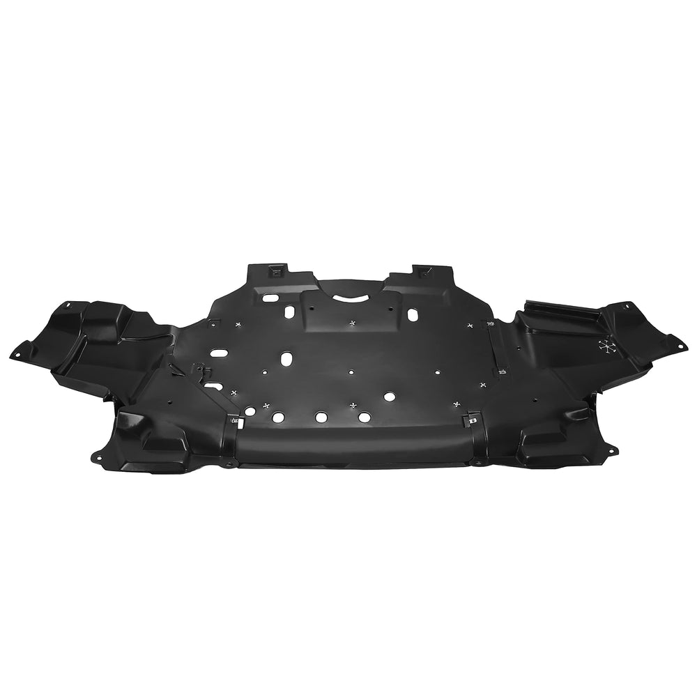 HECASA engine splash shield front view protects the Honda Fit engine from debris.