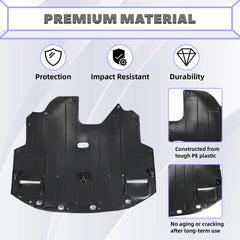 HECASA PE plastic engine shield highlights durable insulation and robust protection.
