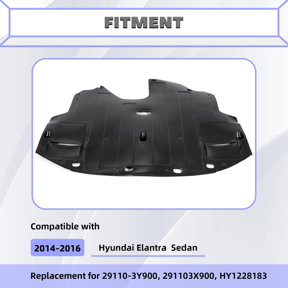 HECASA Elantra splash shield replacement for 29110-3Y900 ensures precise fit.