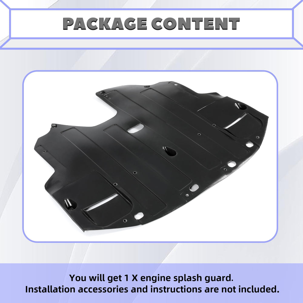 HECASA splash shield shields the engine bay from mud and debris during wet drives.