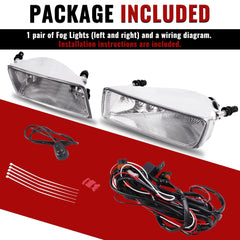 HECASA fog light packaging shows pair and installation guide for easy setup.
