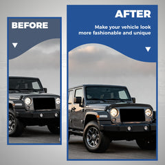 HECASA hood shield front fenders protection guards during dusty off-road trips.