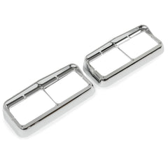 HECASA visor headlight bezel for Peterbilt 379 improves chrome look and lamp protection