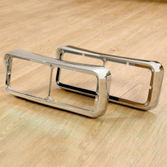 HECASA headlight bezel with visor for Western Star 4900 blends chrome style with lamp protection