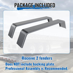 HECASA protective debris shield fender in rugged trailer setup