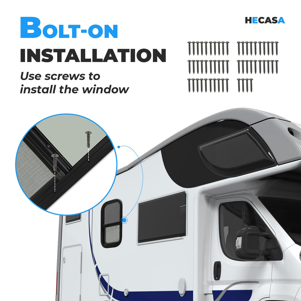 HECASA RV window 12x22 two-pack packaging saves time on replacements