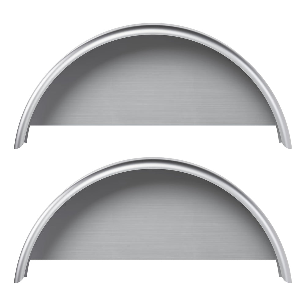 HECASA single axle trailer fender from the front view protects tires on the road