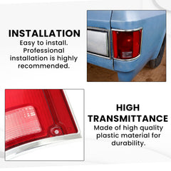 HECASA durable plastic tail light lens withstands road debris.