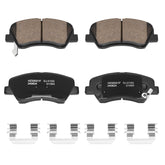 HECHENQICHE D1593 front ceramic brake pads kit for Hyundai Accent with precise OE fit.