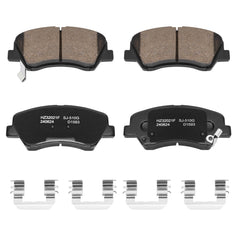 HECHENQICHE D1593 front ceramic brake pads kit for Hyundai Accent with precise OE fit.