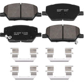 HECHENQICHE front ceramic brake pads kit for Jeep Compass and Fiat 500X, improves braking feel