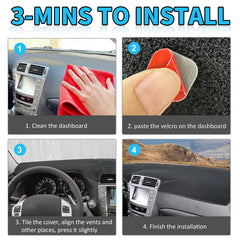 HEDAQI dash mat protects blemishes while preserving Lexus IS250/IS350 interior look.