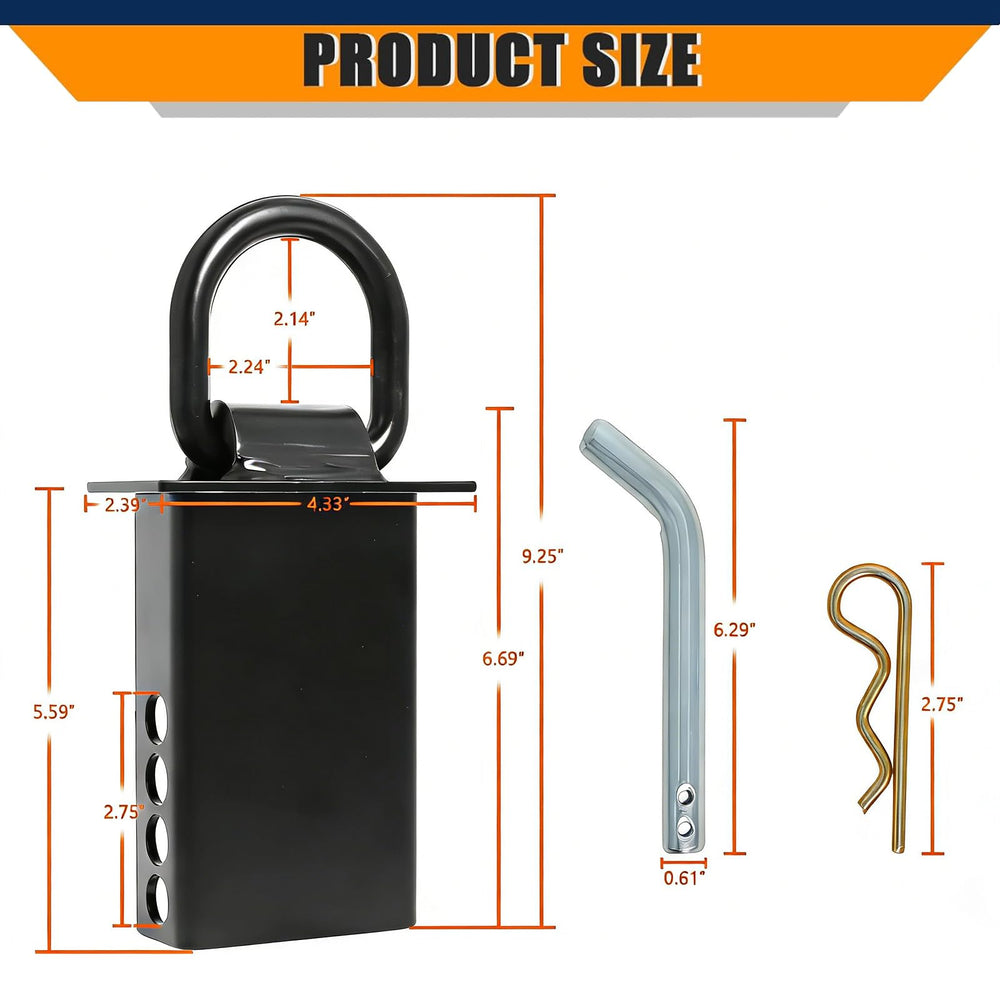 Hedday D-ring installation with quick-pin for fast, adjustable securement.