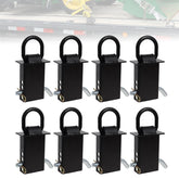 Hedday trailer stake pocket D-ring assembly for quick secure setup