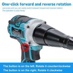Heimerdinger rivet gun cooling system and LED for steady performance