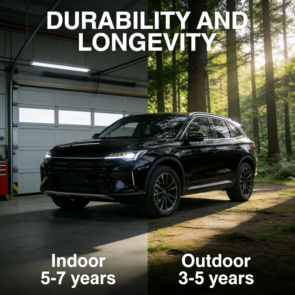 Heinaroman UV-resistant vinyl wrap protects exterior from sun fading.