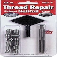 Carded packing of Helicoil 5521-6 kit keeps components organized.