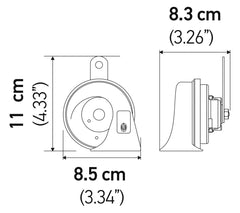 HELLA low-tone 400Hz horn for balanced audio warning