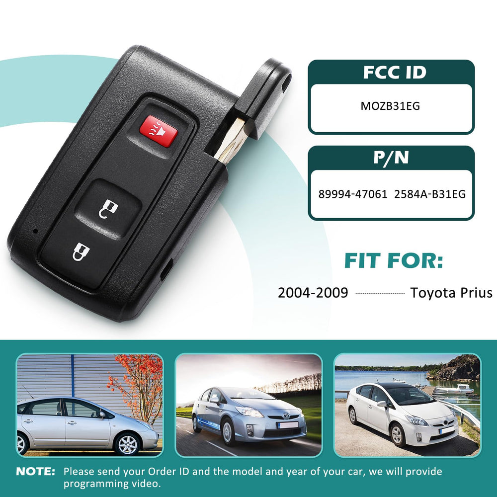 HelloAuto Prius key fob back near the silver plate for reliable compatibility