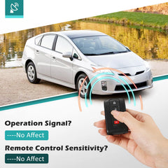 HelloAuto Prius key fob in hand during use demonstrates comfortable grip