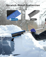 helloleiboo 270° rotating snow brush reaches roof and edges with ease