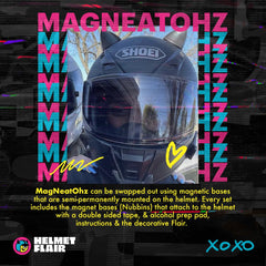 Helmet Flair MagNeatOhz cat ears are made of durable ABS for daily riding and high-speed conditions.