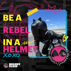 Helmet Flair MagNeatOhz cat ears with magnets ensure quick, secure attachment for helmets.