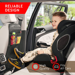 Helteko Kick Mat ample storage pocket in use for essentials.