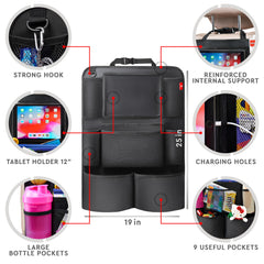 Helteko two-pack violet backseat organizer adds color and storage