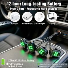 Hemei9319 car LED remote control enables easy color and mode selection from the seat