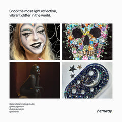Hemway glitter finish on boat demonstrates durable, waterproof sparkle