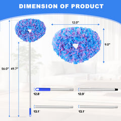 Heonay extension pole allows cleaning fans, blinds, and shelves without ladders.