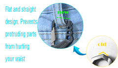 Hephis patent spring lock buckle prevents detachment with one-handed operation.