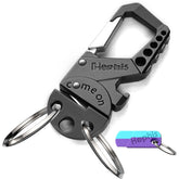 Hephis Skull Heavy Duty Key Chain closeup highlights rugged construction for secure key holding.