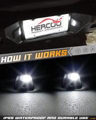 HERCOO 6000K white LED bulbs deliver crisp plate illumination
