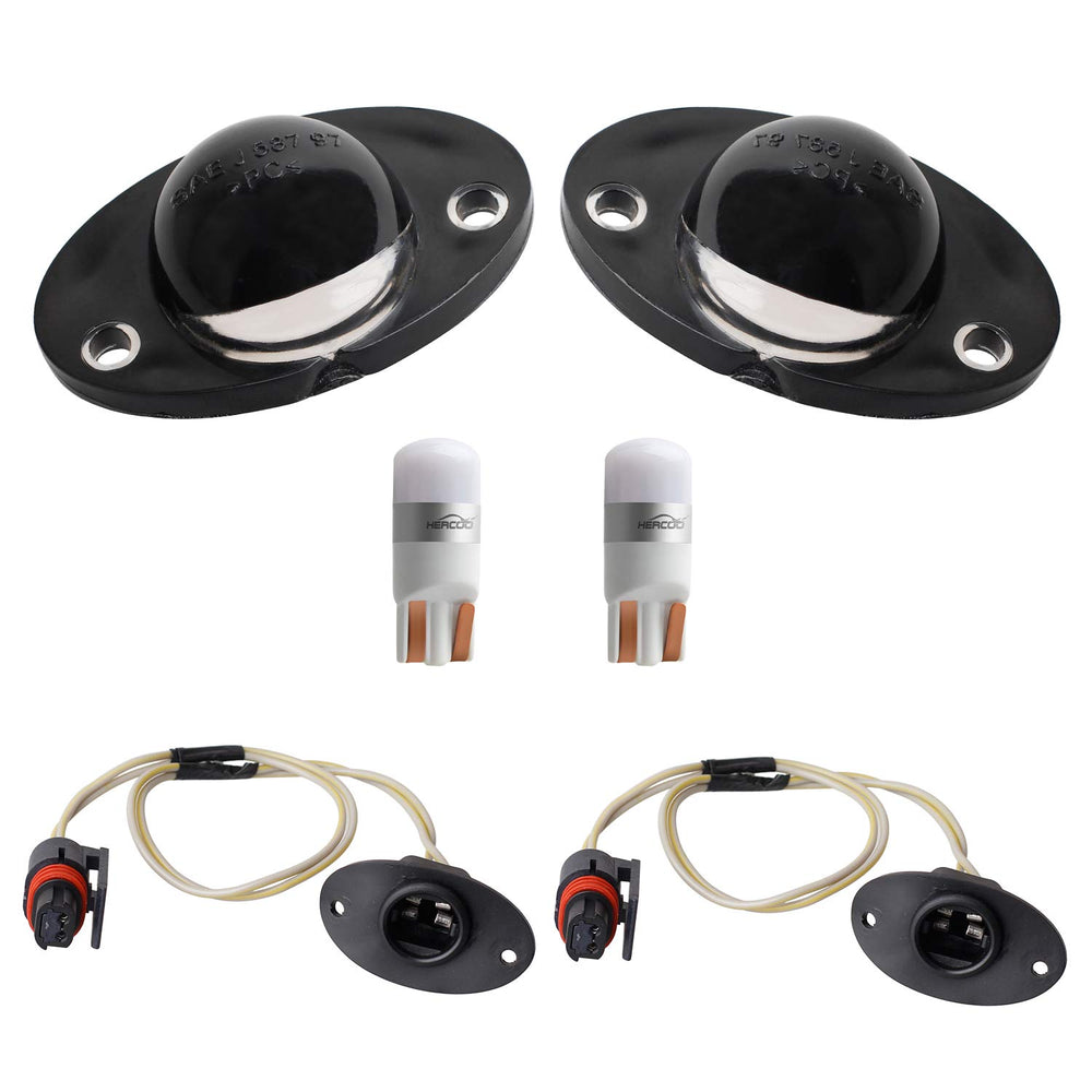 HERCOO LED license plate light lens for Dodge Ram with bright, even illumination.