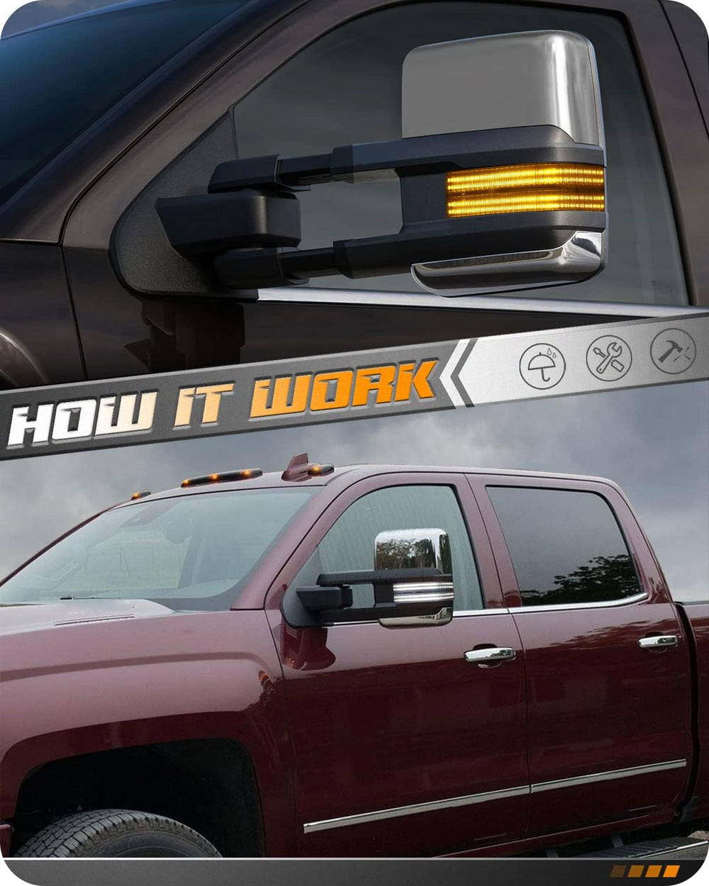 HERCOO PC material marker light resists scratches and weather