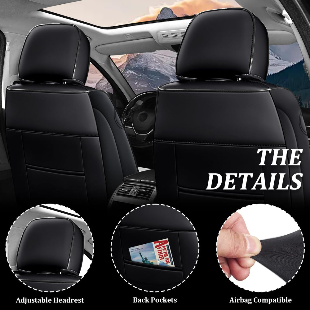 HESHS full-coverage seat covers with non-slip backing for secure fit.