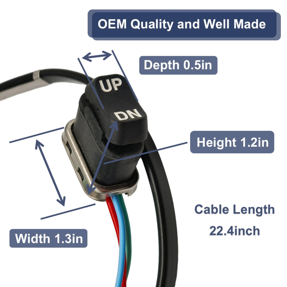 HeuroFosh Yamaha outboard remote switch, top view, compact design saves console space.