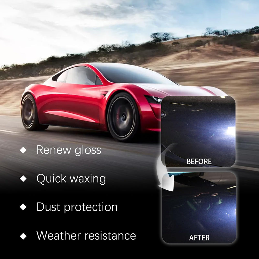Hewleshen finished car surface shines with lasting protection.