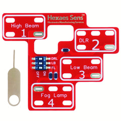 Hexaes Sens customizable 6-high mod front view for flexible lighting options