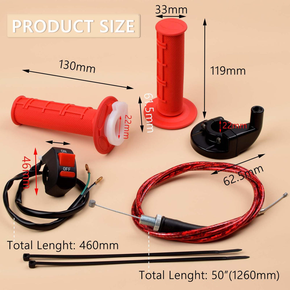 Heymaillc 7/8 inch throttle grip for comfortable, fatigue-free riding