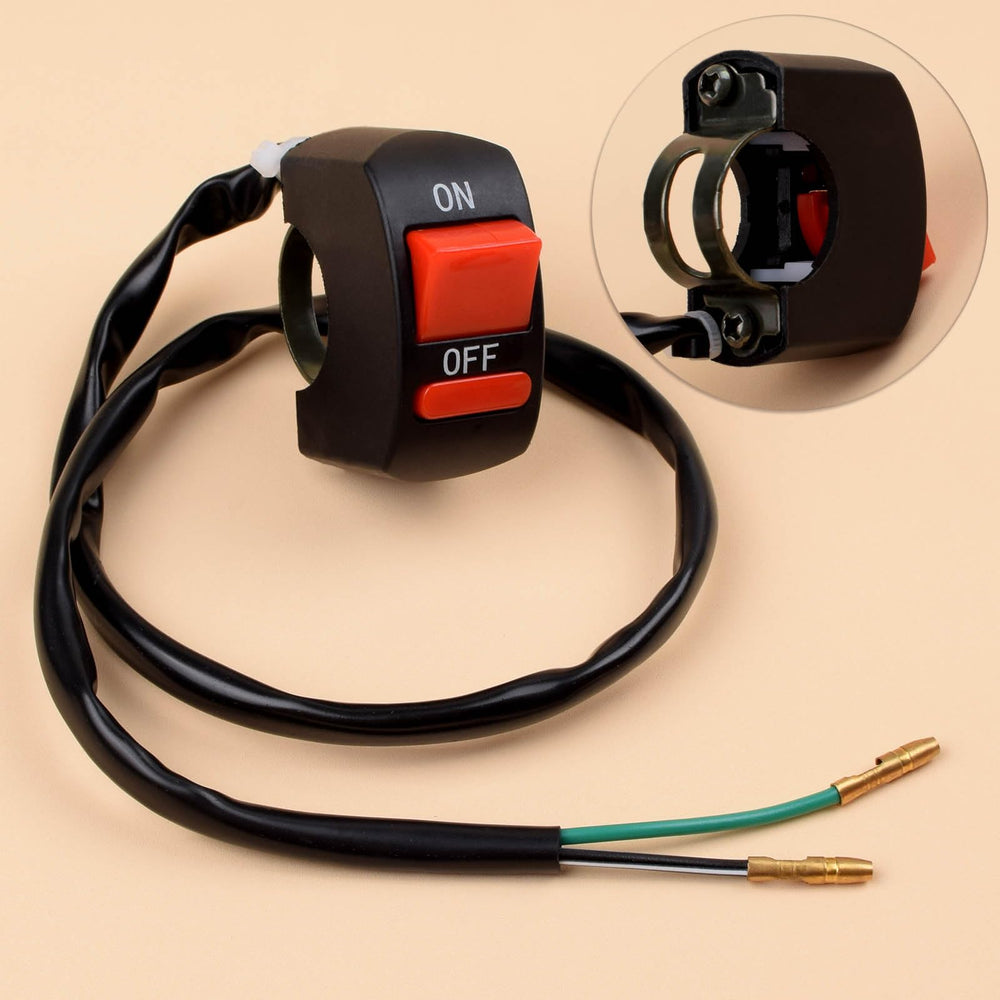 Heymaillc kit contents include grips, cable, switch, and clamp