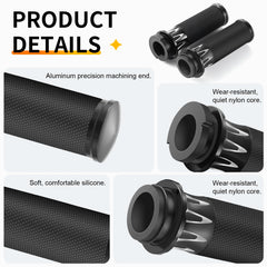 HEYOMOTOR ergonomic angle highlights comfortable grip to reduce fatigue on long rides
