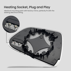Heyokoo Tesla Model 3 mirror direct replacement minimizes downtime and fits original mounting.
