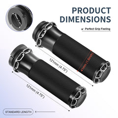 HEYOMOTOR handlebar grips 1in black enable smooth throttle feel for electronic systems.
