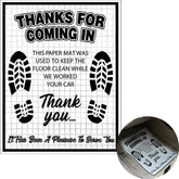 HGJDLM car paper floor mats 20x16 white pack protects floors during detailing