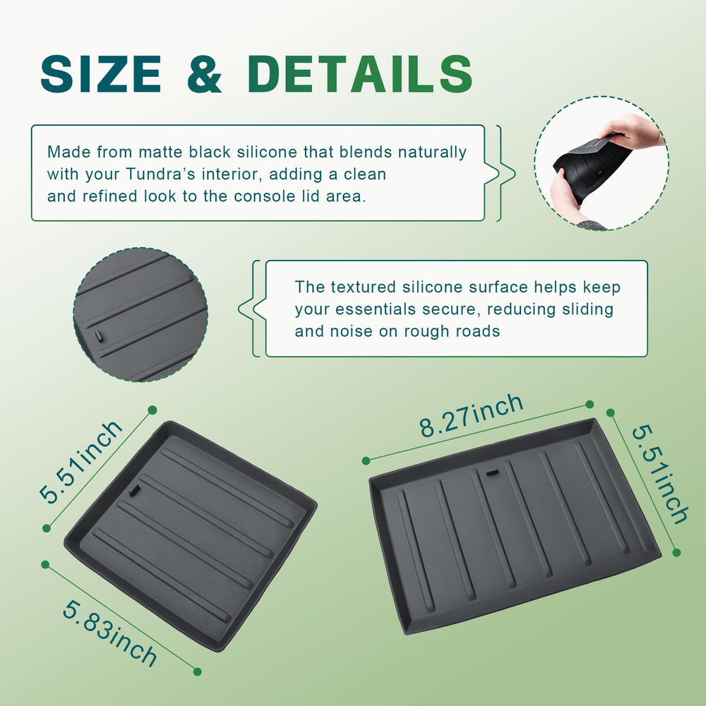 HGWEI anti-slip console mat reduces rattles inside the cabin.